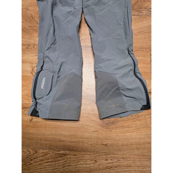 Outdoor Ski Pants Gray Waterproof Zippered Pockets Adjustable Mens 34x32 - Picture 9 of 16